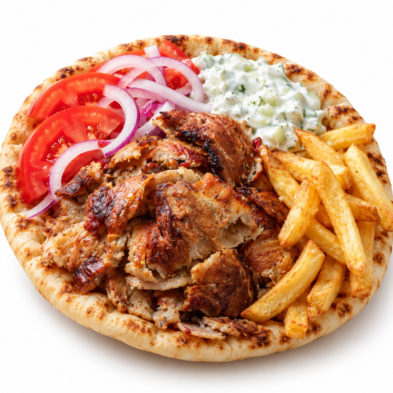 Kombination Gyros mit Tzatziki